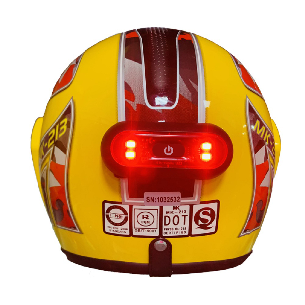 TK503 Helmet Safety Warning Light | 4 LED | 3 Modes | IP65 | 8H | 180° | Hook-and-Loop | OEM – Voiture