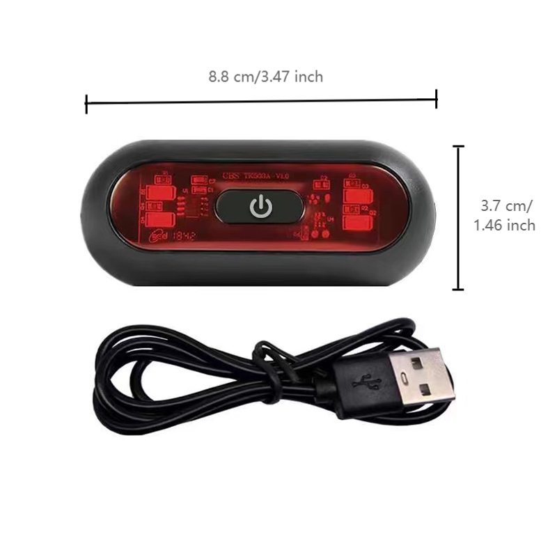 TK503 Helmet Safety Warning Light | 4 LED | 3 Modes | IP65 | 8H | 180° | Hook-and-Loop | OEM – Voiture