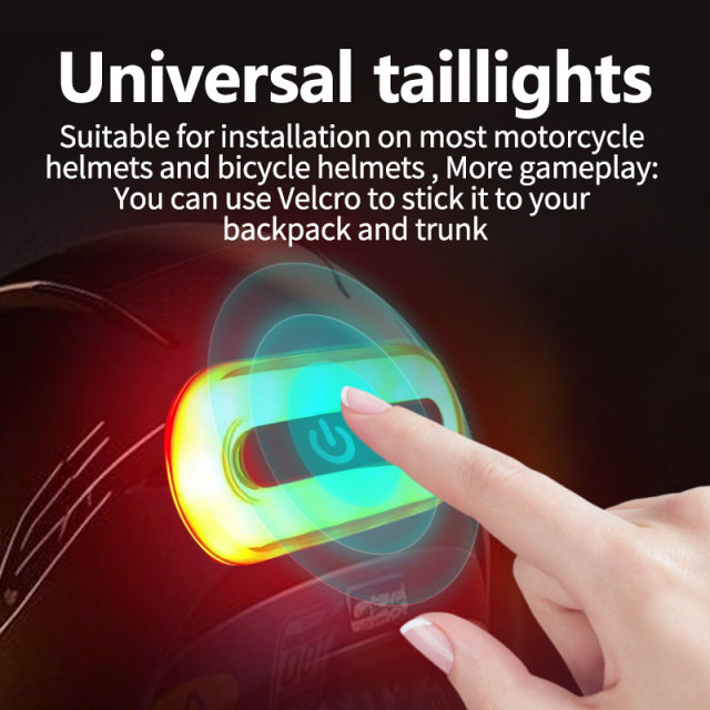 TK526 Helmet Tail Light | 14 LED 600lm | 4 Modes | 650mAh | 12H | TYPE-C | Motorcycle & Bicycle | OEM ‒ Voiture