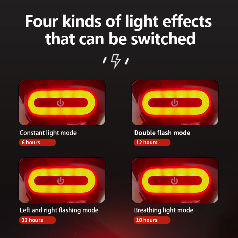 TK526 Helmet Tail Light | 14 LED 600lm | 4 Modes | 650mAh | 12H | TYPE-C | Motorcycle & Bicycle | OEM ‒ Voiture