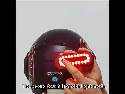 TK512 Motorcycle Helmet Light | NEW UPGRADE | 22 LED | 900mAh 4× Battery | IP67 | Touch Switch | Dual Magnet | OEM ‒ Voiture