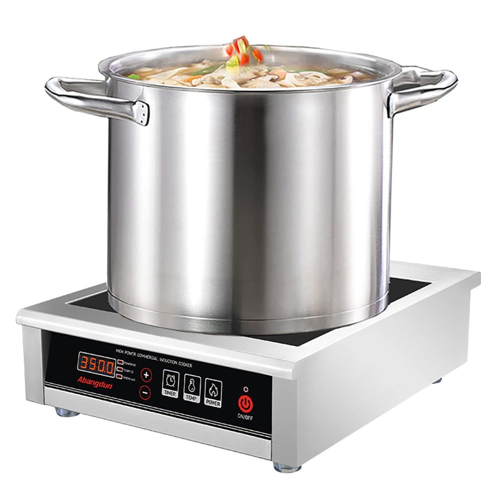Commercial Range Countertop Burners 3500W/240V Induction Cooktop18-hour Timer Hot Plate for Kitchen Restaurants Abangdun (Single Burner)