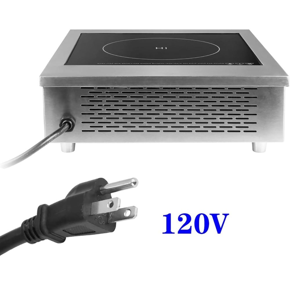 Commercial Grade Countertop Burner 1800 W /120V Commercial Induction Cooktop 9 Inch Heating Coil Hot Plate Even Heating at each power level