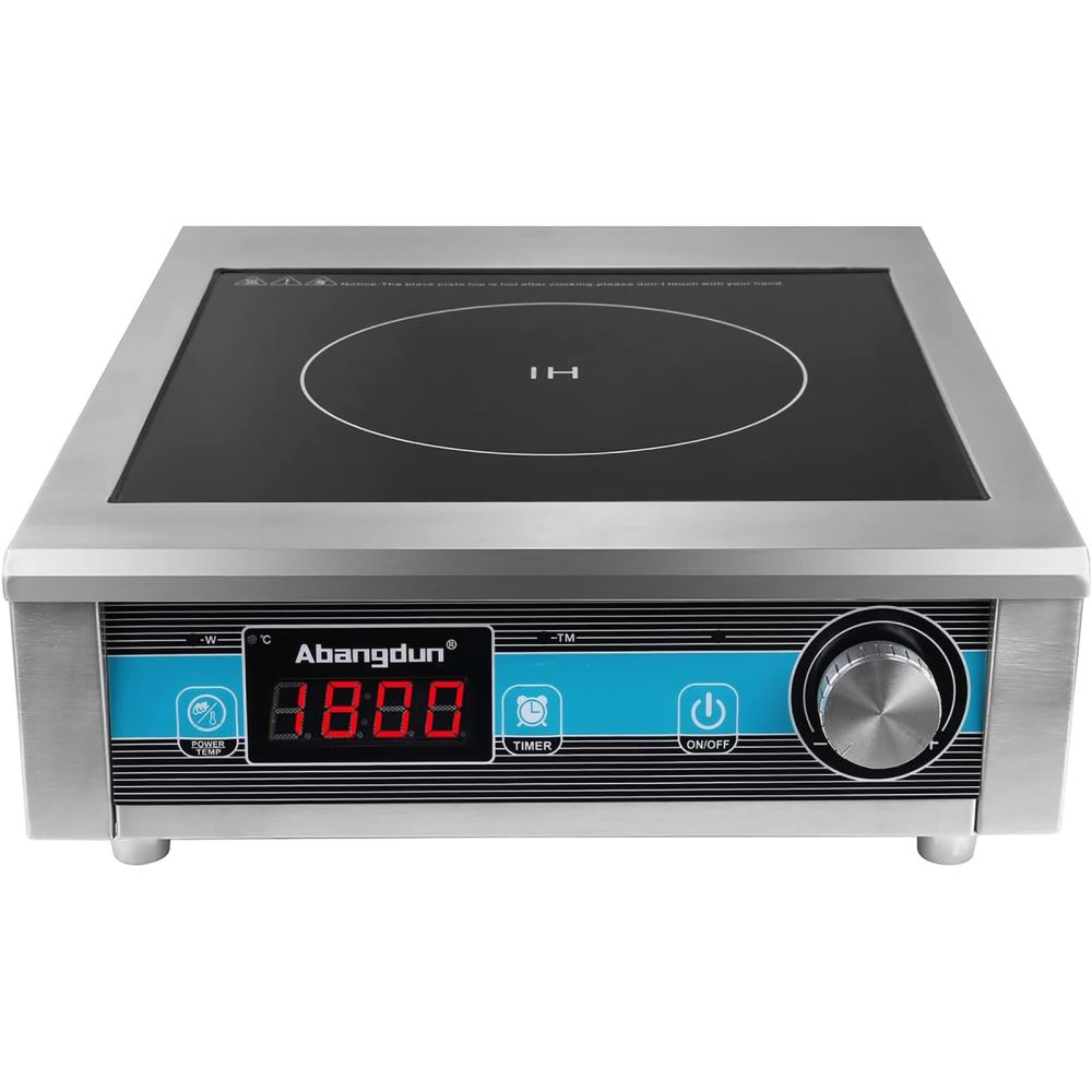Commercial Grade Countertop Burner 1800 W /120V Commercial Induction Cooktop 9 Inch Heating Coil Hot Plate Even Heating at each power level