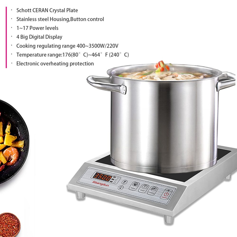 Commercial Induction Cooktop Induction Burner Lower Power Even Heating Hot Plate 3500W /220V