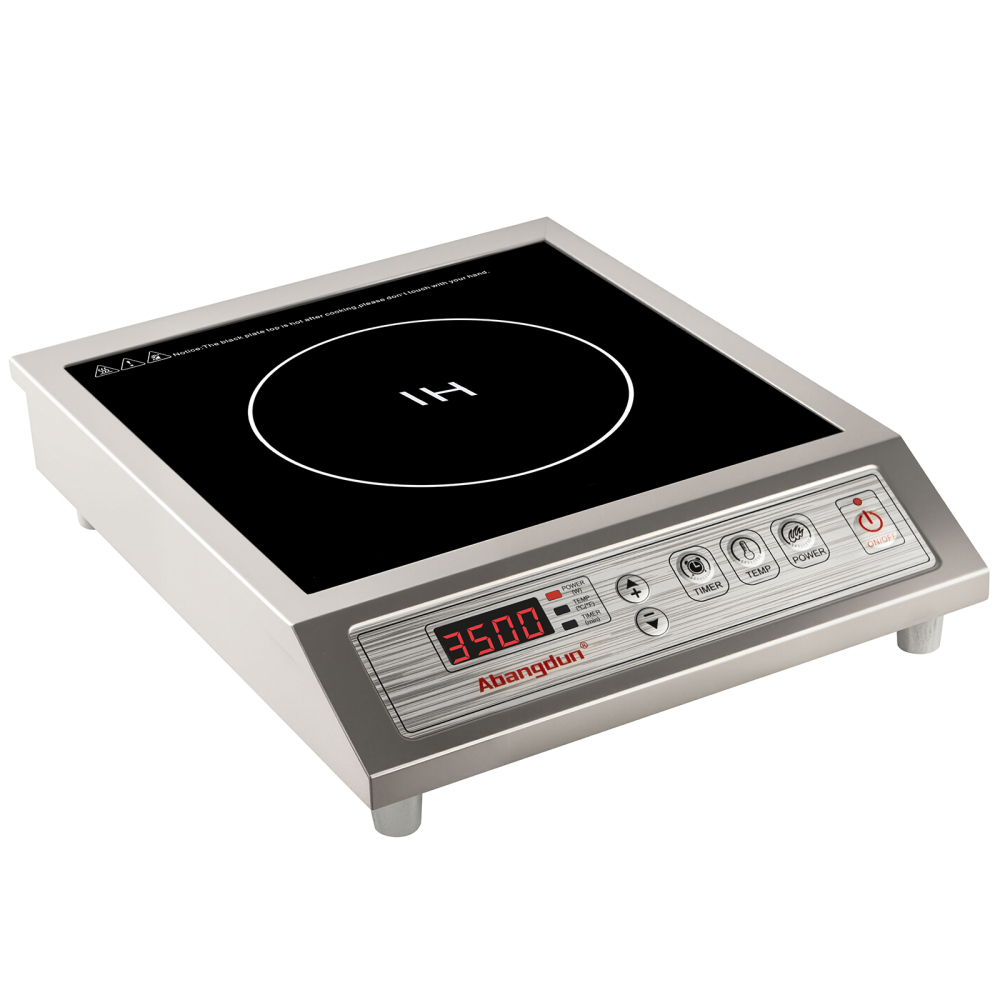 Abangdun Commercial Grade Induction Cooktop Induction Burner 18 Hours Timer Lower Power Even Heating Hot Plate 3500W /220V Electric Stove Hob Portbale Commercial Induction Cooktops Abangtech