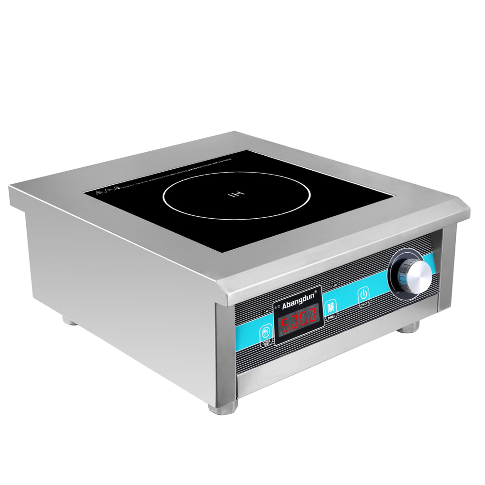 Abangdun Commercial Induction Cooktop 5000W/190V~275V Commercial Range Countertop Burners Non-circulating Heating at Low Power18-hour Timer Hot Plate for Kitchen