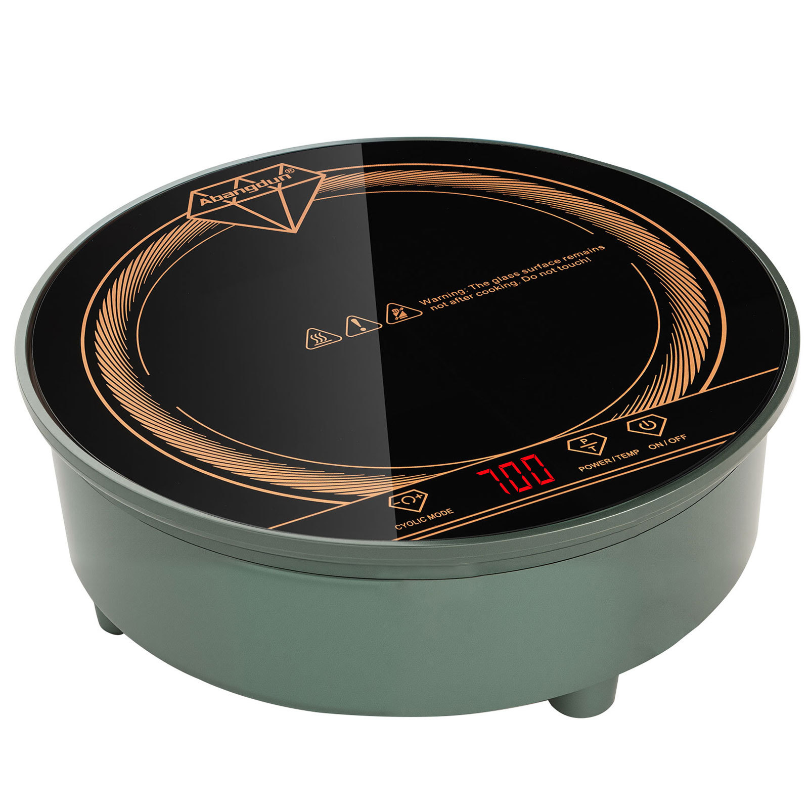 Abangdun Mini Induction Cooktop, Small Burner 700W/120V Mini Hot Plate Electric Stove Cookter for Traveling Camping small kitchen spaces Small Induction Cooktop for Coffee,Tea & Milk