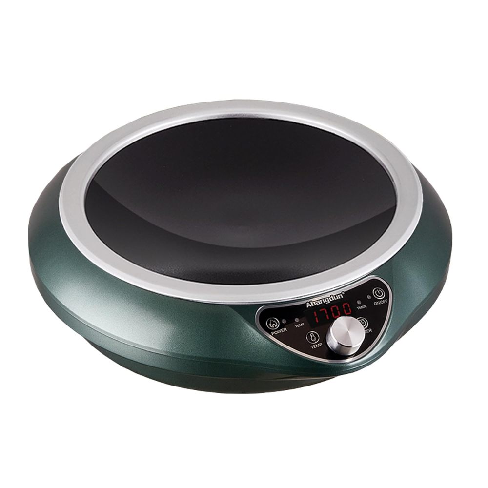 Induction Cooktop Wok Burner 1700W/85V~120V Electric Curved Surface Cooker Concave Stoves Hot Plate Countertop Burners for Cooking Portable Heater Restaurants Kitchen 16 Level Temp&Power Ctrl Quick Heat-up and Faster Cooking Times Abangdun