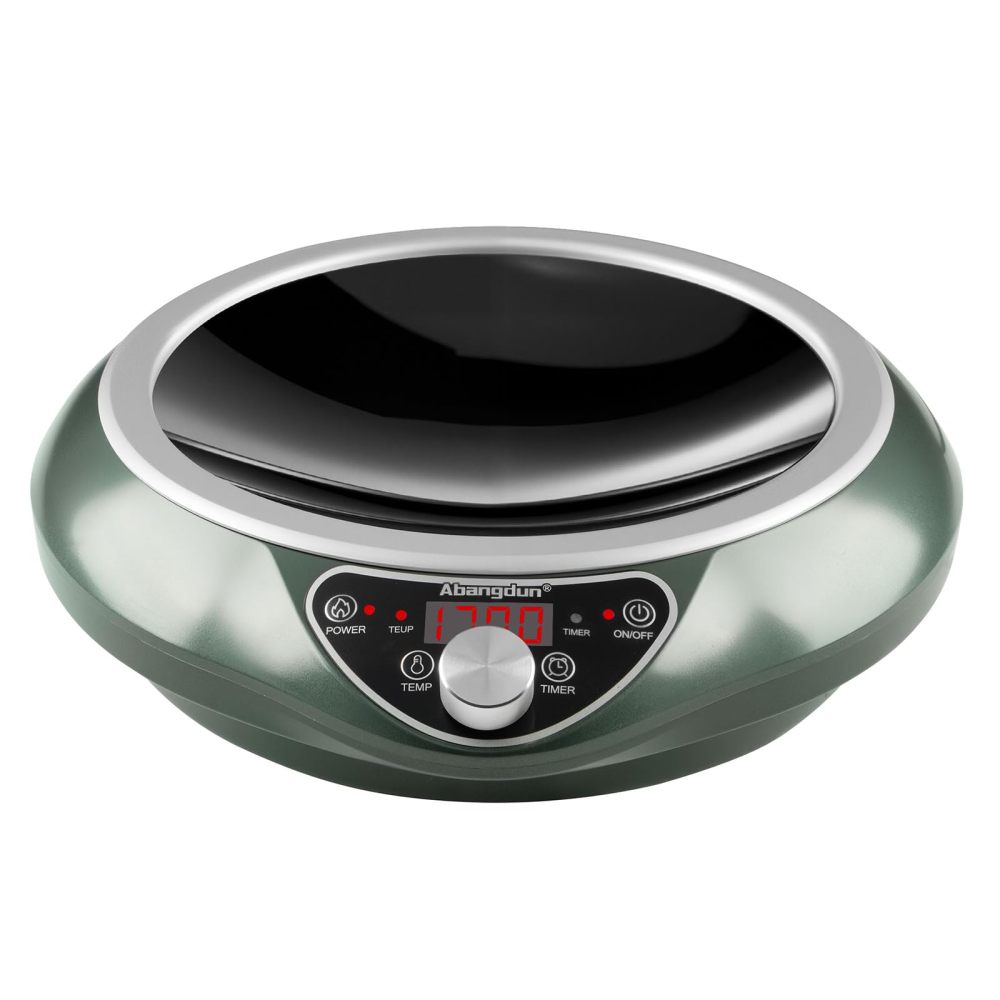 Commercial Induction Cooktop Wok Burner 1700W/85V~120V Electric Curved Surface Cooker 1.97″ Concave Stoves Hot Plate Countertop Burners for Cooking Portable Heater Restaurants Kitchen 16 Level Temp&Power Ctrl Quick Heat-up and Faster Cooking Abangdun