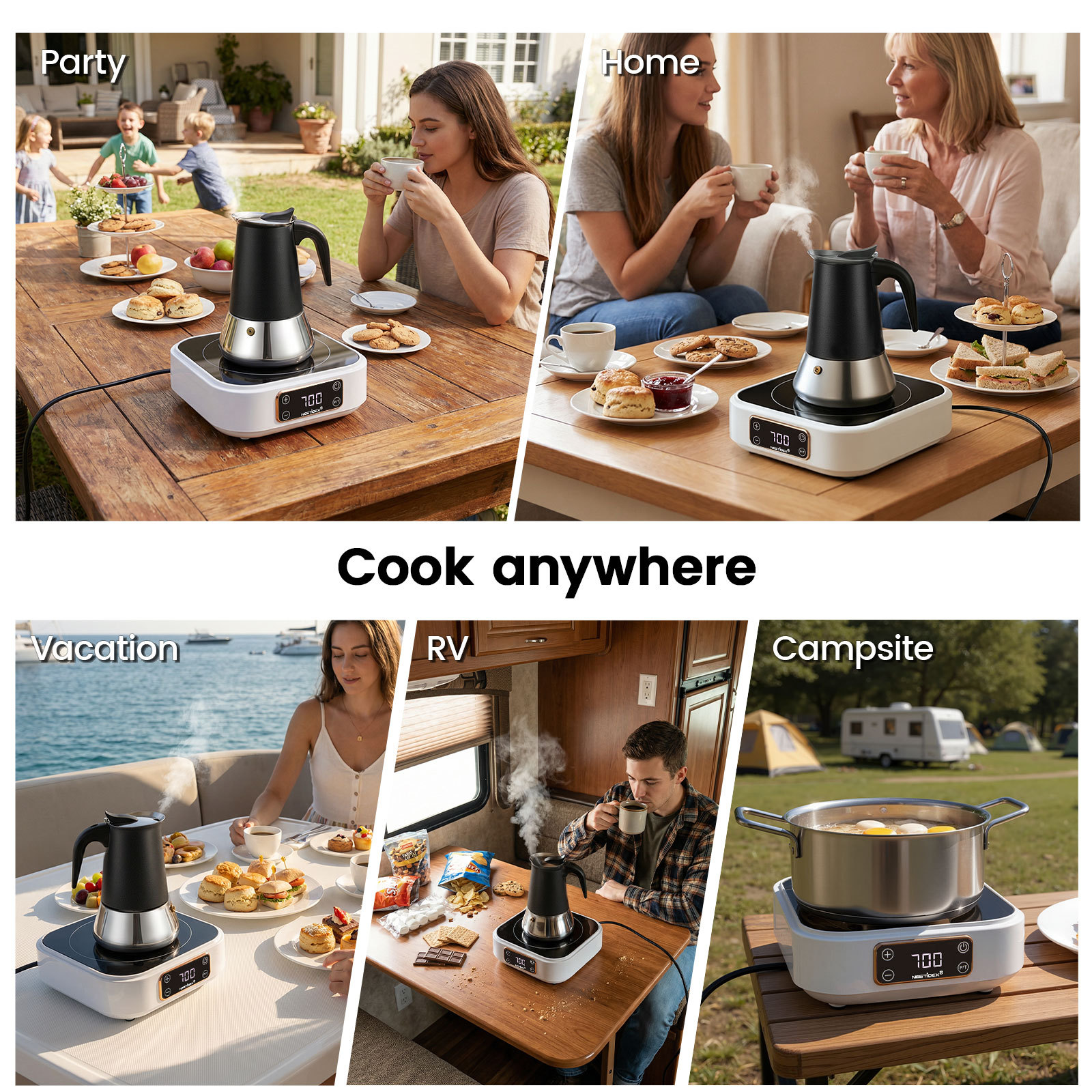 Nestiqex 18F commercial induction cooktop for daily use 