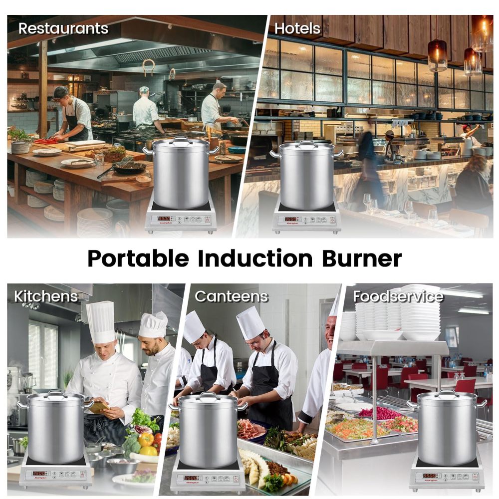 Commercial Induction Cooktop Induction Burner Lower Power Even Heating Hot Plate 3500W /220V