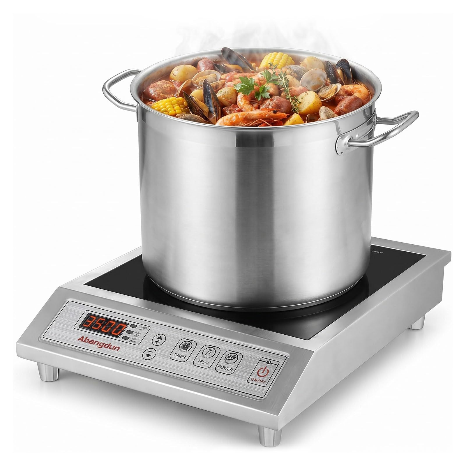 Abangdun AJ1019 commercial induction cooktop 3500W front view
