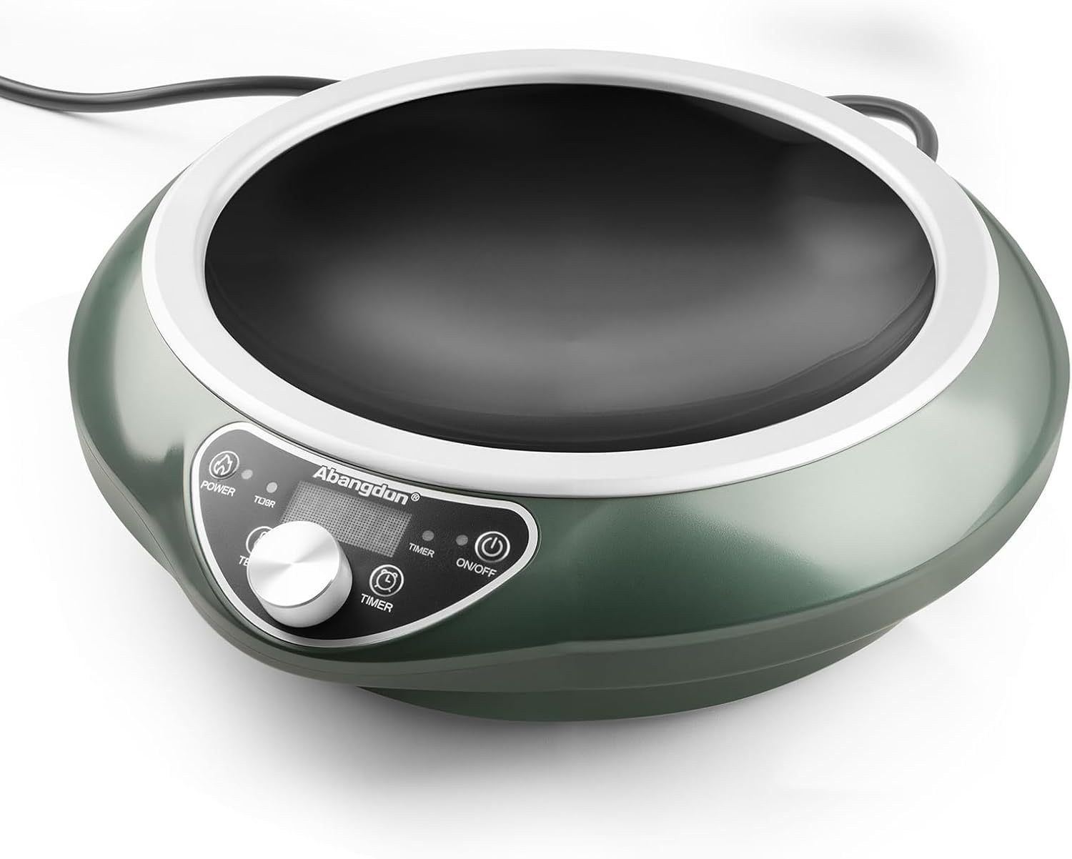 1700W Induction Cooktop Electric Stove Concave Wok