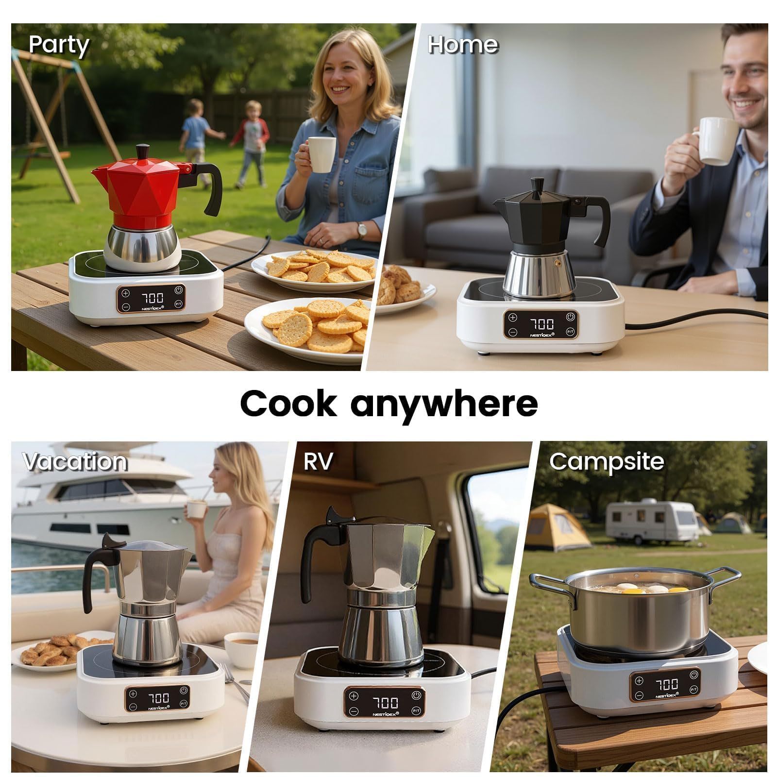 700W Mini Induction Cooktop With
