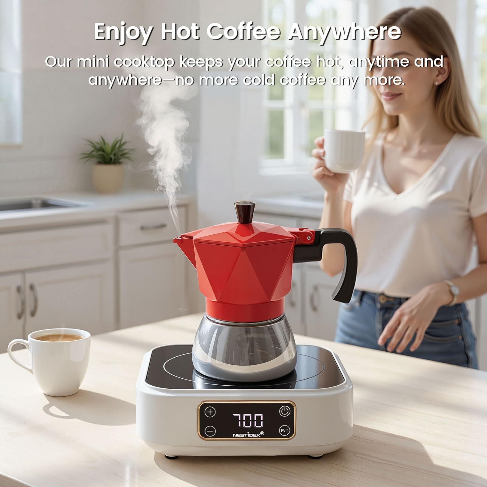 700W Mini Induction Cooktop With