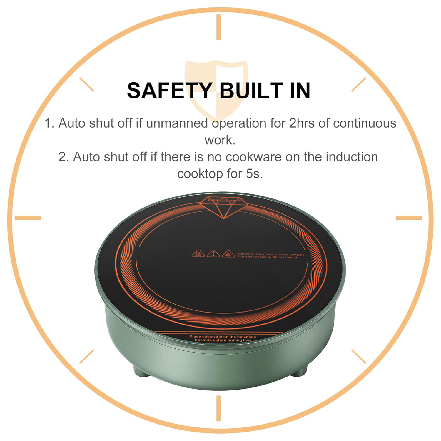 700W Remote Wired Button Panel Control Mini Induction Cooktop With Stainless Steel Moka Pot