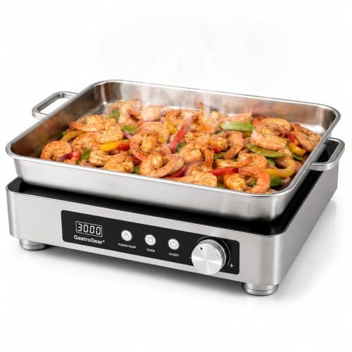 GastroGear 1800W  Large Heating Area Induction Cooktop with Touch&Knob Control