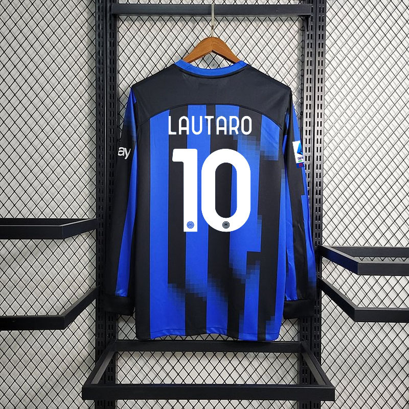 2023-24 Inter Milan Home Long Sleeve  CUADRADO ARNAUTOVIC THURAM LAUTARO FRATTESI Football jersey