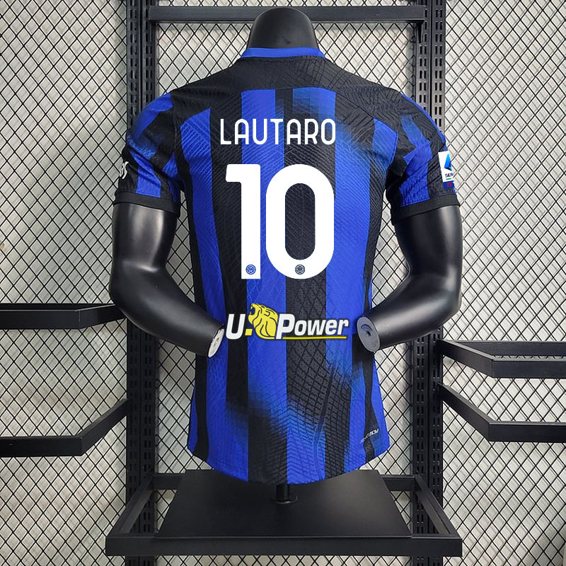 2023-24 Players Inter Milan Home  CUADRADO ARNAUTOVIC THURAM LAUTARO FRATTESI Football jersey