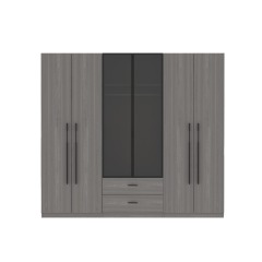 Armoire en bois à quatre portes avec grand espace de rangement