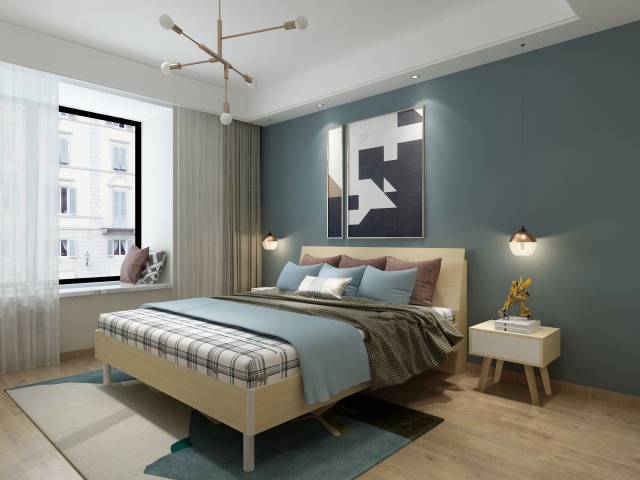 工厂价木制双人床，带储物空间，中国制造