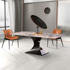 Table à manger carrée en marbre 6 places