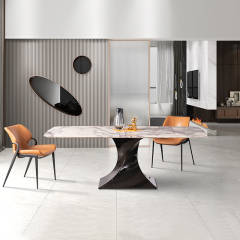 Table à manger carrée en marbre 6 places