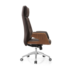 Bürostuhl Holz Chefsessel Leder