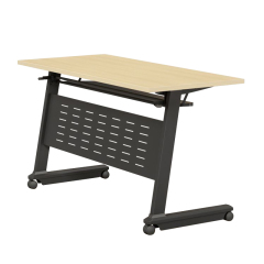 أثاث مدرسي قابل للطي والتحريك، مصنوع من أرجل فولاذية مدلفنة على البارد، مكتب تدريب معدني لغرفة التدريب