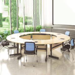 طاولة كمبيوتر محمول قابلة للطي مصنوعة من الخشب والفولاذ