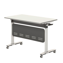 带4个静音轮子的会议桌，矩形滚动多功能电脑桌，可折叠办公桌