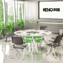 مكتب قابل للطي لغرفة الاجتماعات مع عجلات وطاولة تدريب مكتبية قابلة للطي