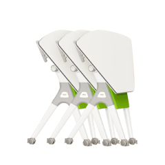 一键翻转梯形折叠桌，带脚轮，适用于商务办公室