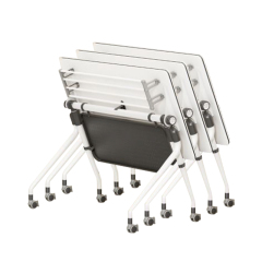 Tables de formation rectangulaires, modulaires et portatives, avec roulettes verrouillables