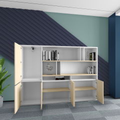 Hoher Aktenschrank aus Holz 3D-Modell