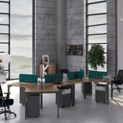 طاولة تقسيم مكتبية حديثة بأربعة أو ستة أو ثمانية أوضاع