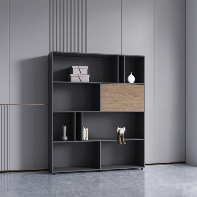 Aktenschrank aus Holz im Vintage-Stil mit 3 Regalen