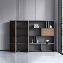 Aktenschrank aus Holz im Vintage-Stil mit 3 Regalen