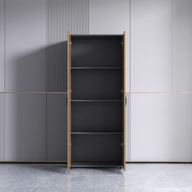 Vintage Inspired Wood Filing Cabinet with 3 Shelves