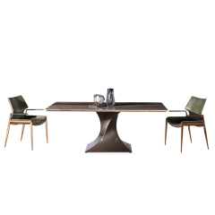 Carbon Glass Natural Stone Premium Dining Table Set