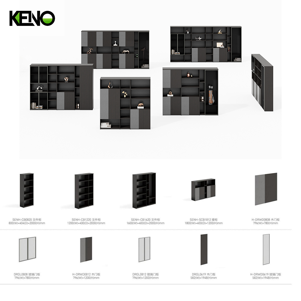 Custom Bookcase Combination Filing Cabinet