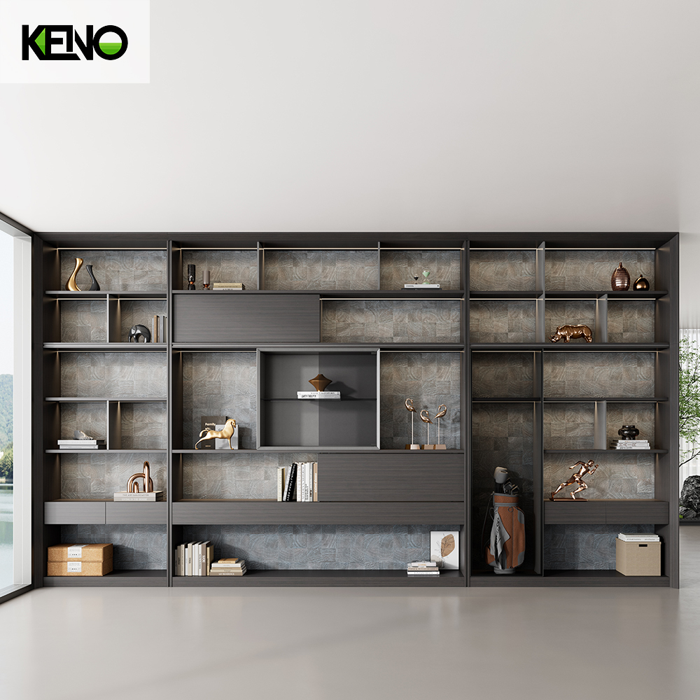 Custom Bookcase Combination Filing Cabinet