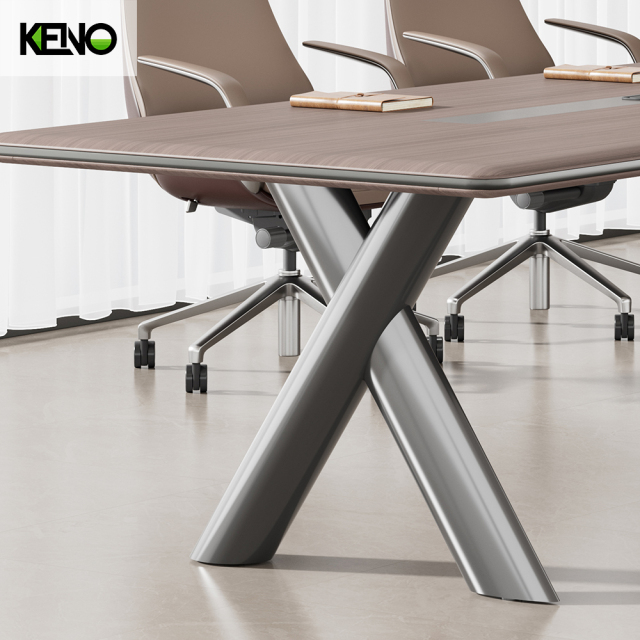 模块化大型木制会议室，3米桌椅，可容纳10人，带电源插座