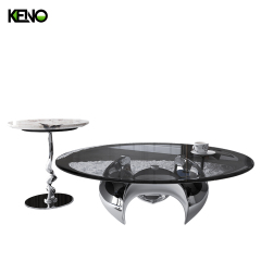 圆形玻璃咖啡桌