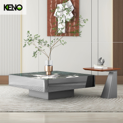 Modern High Gloss Marble Coffee Tables Luxury Simple Premium Living Room Tea Table and Sofa Side Table