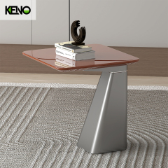 Modern High Gloss Marble Coffee Tables Luxury Simple Premium Living Room Tea Table and Sofa Side Table