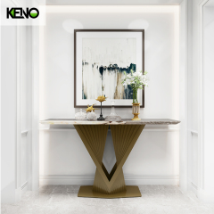 Gold Marble top Hallway Entrance Table