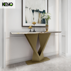 Gold Marble top Hallway Entrance Table