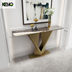 Gold Marble top Hallway Entrance Table